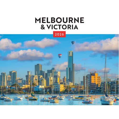 2026 Calendar Melbourne & Victoria Horizontal Wall, BrownTrout A05555