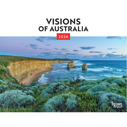 2026 Calendar Visions of Australia Horizontal Wall, BrownTrout A05609