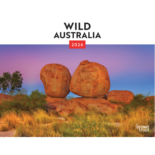 2026 Calendar Wild Australia Horizontal Wall, BrownTrout A05623