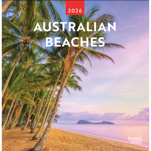 2026 Calendar Australian Beaches Square Wall, BrownTrout A05876