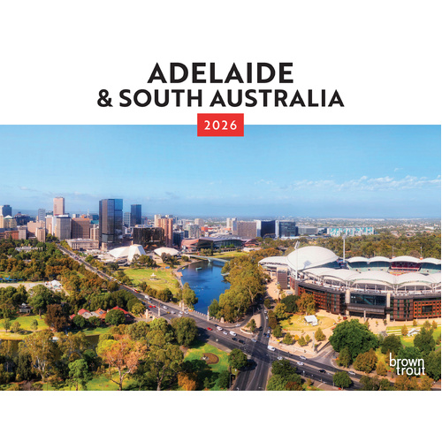 2026 Calendar Adelaide & South Australia Horizontal Wall, BrownTrout A06330