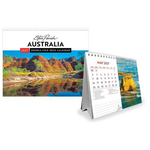 2027 Calendar Steve Parish Australia Double-View Desk Easel, Browntrout A06552