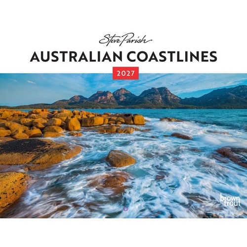 2027 Calendar Steve Parish Australian Coastlines Horizontal Wall, Browntrout A06668