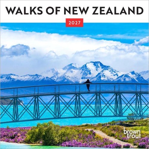 2027 Calendar Walks of New Zealand Mini Wall, Browntrout A06958