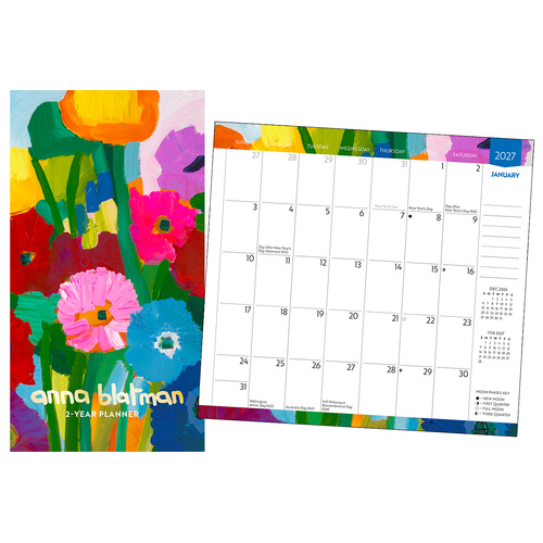 2027-2028 2-Year Planner Anna Blatman Pocket Month to View, Browntrout A06996
