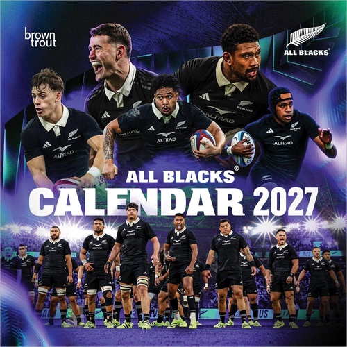 2027 Calendar All Blacks Square Wall, Browntrout A07030