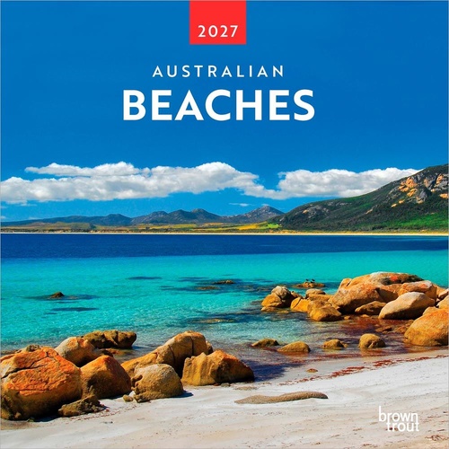 2027 Calendar Australian Beaches Square Wall, Browntrout A07061