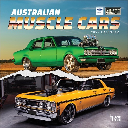 2027 Calendar Australian Muscle Cars Square Wall, Browntrout A07085