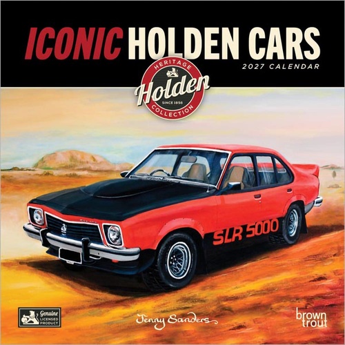 2027 Calendar Iconic Holden Cars Square Wall, Browntrout A07245