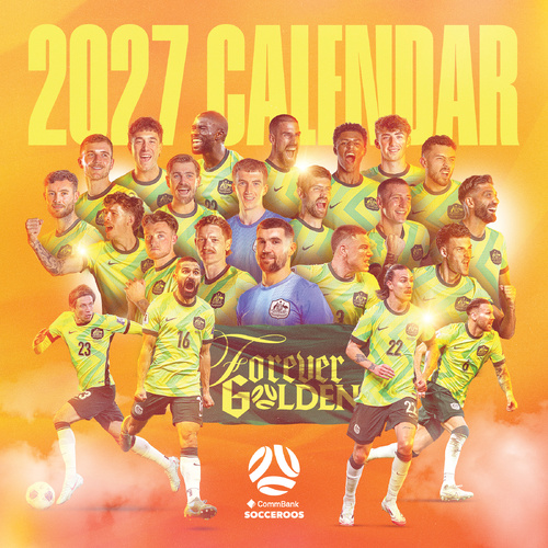 2027 Calendar Socceroos Square Wall, Browntrout A07559