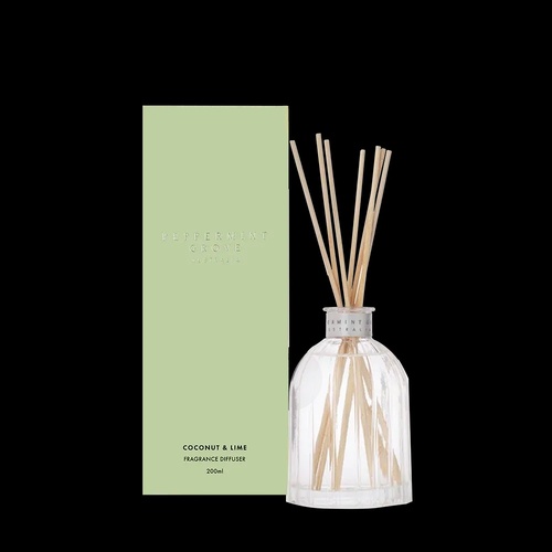 Peppermint Grove Reed Diffuser 200mL Coconut & Lime, Burchgrove FGD200COCO