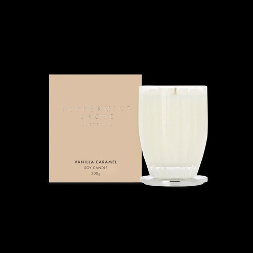 Peppermint Grove Scented Soy Candle 200g Vanilla Caramel, Burchgrove CND200VANI