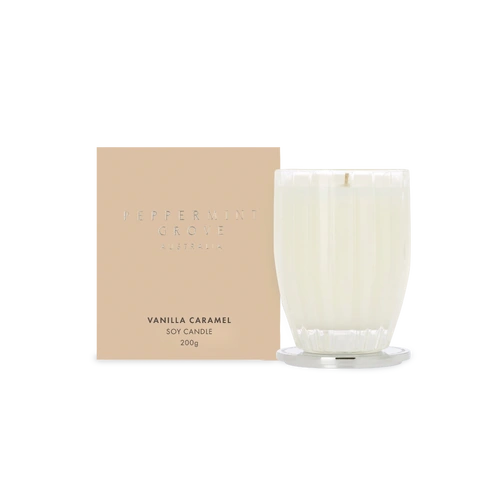 Peppermint Grove Scented Soy Candle 200g Vanilla Caramel, Burchgrove CND200VANI