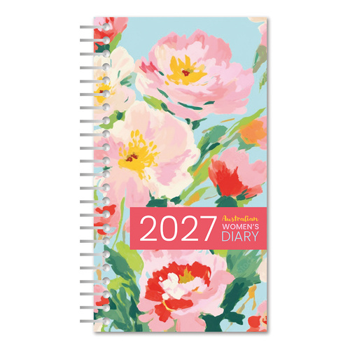 2027 Diary Australian Women's Diary Slim Week to View Blue