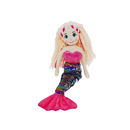 Aurora Plush 45cm OLIVIA Flip Sequined Pink Mermaid, MER191
