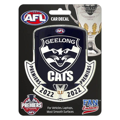 Fan Emblems Decal AFL Geelong Cats 2022 Premiership Logo JAS-FEA10378-028B