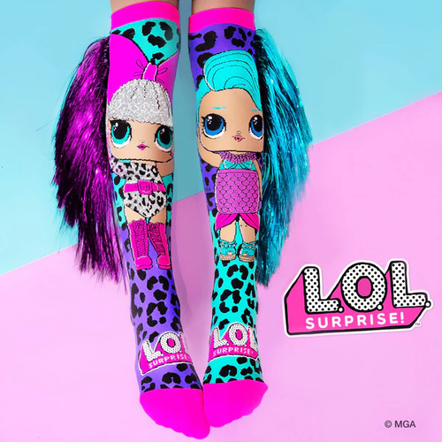 Madmia Socks Ages 6-99 - L.O.L Surprise Disco Dolls LOL1
