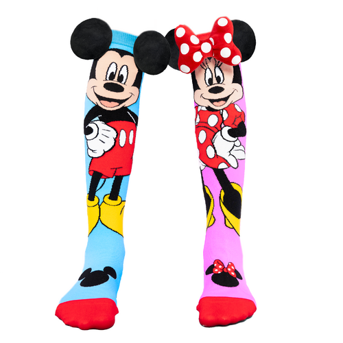 Madmia Socks Ages 6-99 One Size Fits Most - DISNEY MICKEY AND MINNIE Novelty Socks