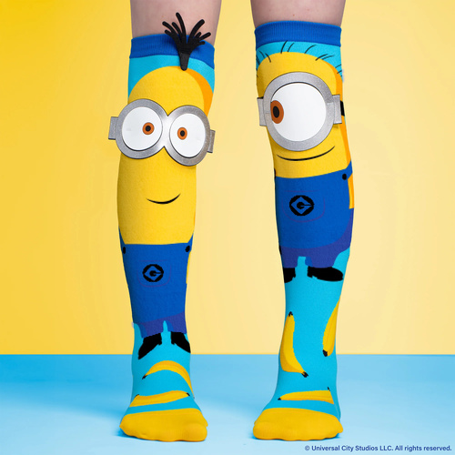 Madmia Socks Ages 6-99 One Size Fits Most MINIONS Novelty Socks