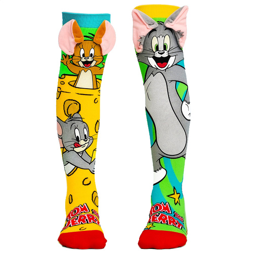 Madmia Socks Ages 6-99 One Size Fits Most - TOM & JERRY Novelty Socks