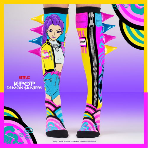 Madmia Socks Ages 3-5 Toddler - KPop Demon Hunters RUMI Novelty Socks