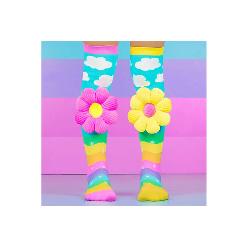 Madmia Socks Ages 6-99 One Size Fits Most - FLOWER POWER, Novelty Socks