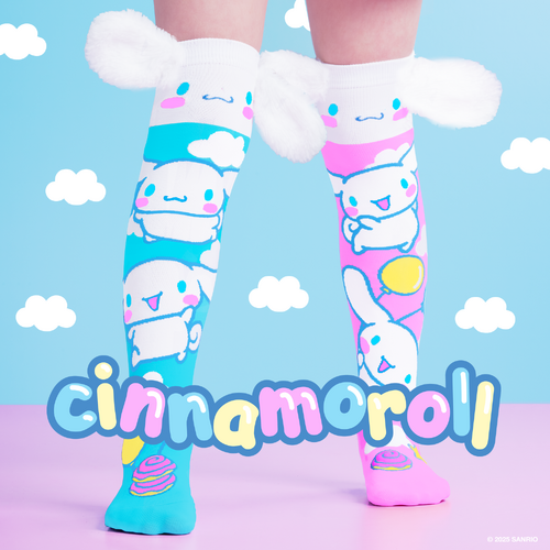 Madmia Socks Ages 6-99 One Size Fits Most - SANRIO CINNAMOROLL Novelty Socks
