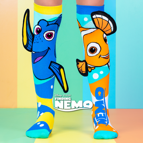 Madmia Socks Ages 6-99 One Size Fits Most - DISNEY PIXAR FINDING NEMO Novelty Socks