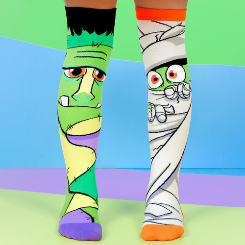 Madmia Socks Ages 6-99 One Size Fits Most - MUMMY & FRANKY Novelty Socks