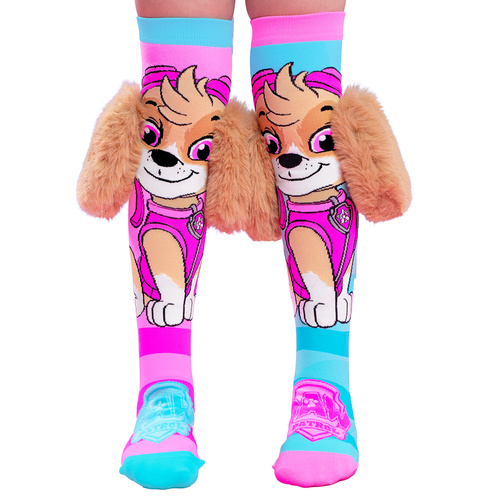 Madmia Socks Ages 6-99 One Size Fits Most - PAW PATROL SKYE, Novelty Socks