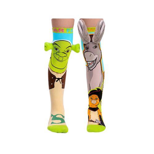 MADMIA Socks Ages 6-99 One Size Fits Most - SHREK Novelty Socks