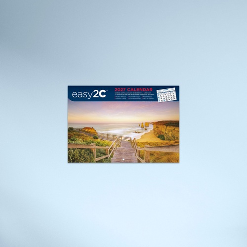 2027 Calendar easy2C A4 Booklet Horizontal Wall, 4221