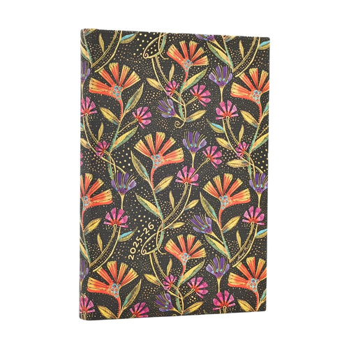 2025-2026 18-Month Diary Paperblanks Mini Week-At-A-Time Horiz. Hardcover Wild Flowers