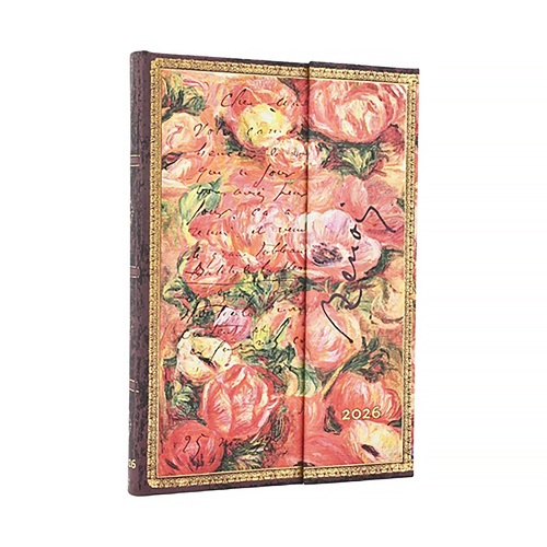 2026 Diary Paperblanks Midi Week-At-A-Time Horizontal Hardcover Renoir Letter to Morisot 1892