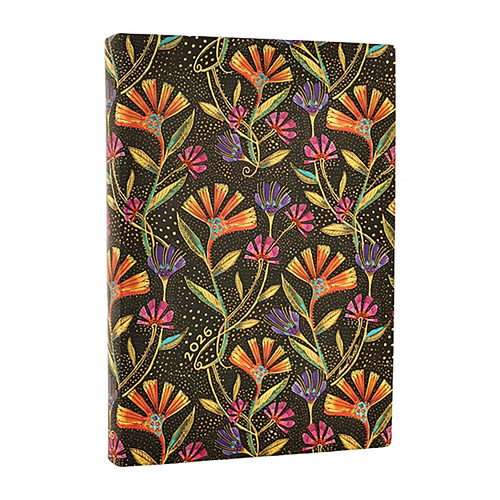 2026 Diary Paperblanks Midi Day-At-A-Time  Flexi Wild Flowers