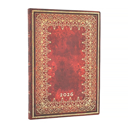 2026 Diary Paperblanks Midi Week-At-A-Time Horizontal Flexi Foiled