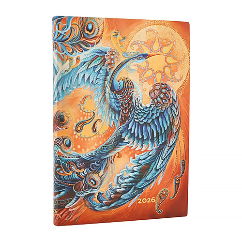 2026 Diary Paperblanks Midi Week-At-A-Time Horizontal Flexi Skybird