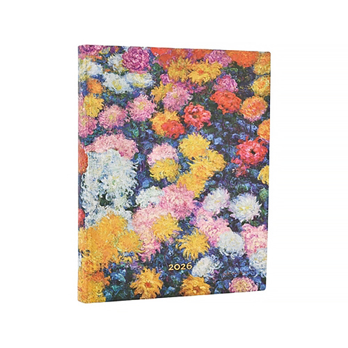 2026 Diary Paperblanks Ultra Day-At-A-Time  Flexi Monet's Chrysanthemums