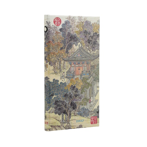2027 Diary Paperblanks Golden Age of Prosperity Slim Week-At-A-Time Horizontal Hardcover