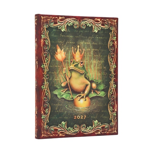 2027 Diary Paperblanks The Brothers Grimm, Frog Prince Midi Week-At-A-Time Horizontal Hardcover