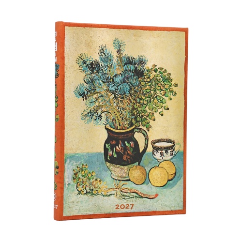 2027 Diary Paperblanks Van Gogh's Still Life Midi Week-At-A-Time Vertical Hardcover
