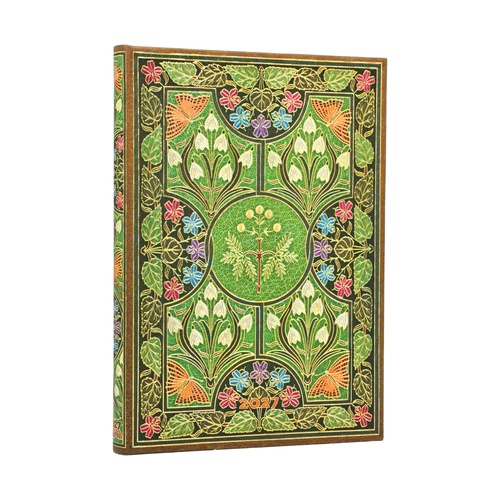 2027 Diary Paperblanks Poetry in Bloom Midi Week-At-A-Time Verso Hardcover