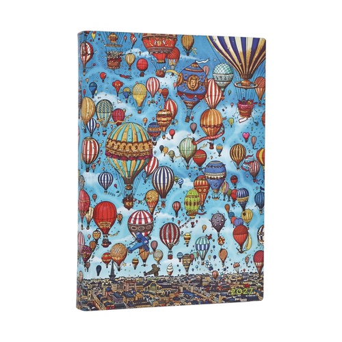 2027 Diary Paperblanks Balloon Festival Midi Day-At-A-Time Day Flexi Softcover
