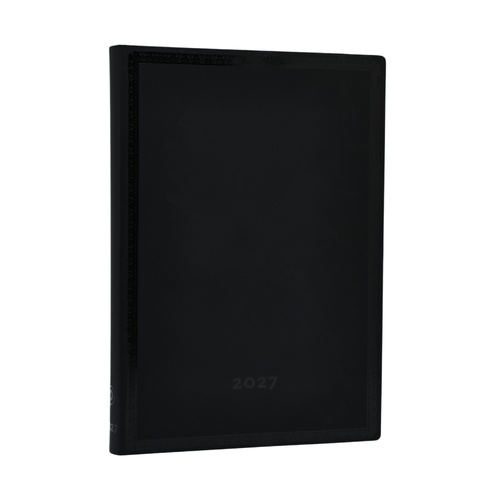2027 Diary Paperblanks Black Edition Bold Midi Week-At-A-Time Vertical Flexi Softcover
