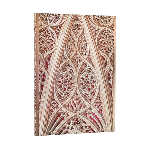 2027 Diary Paperblanks Vault of the Milan Cathedral Midi Week-At-A-Time Vertical Flexi Softcover