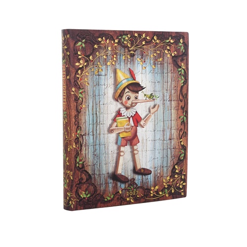 2027 Diary Paperblanks Carlo Collodi, Pinocchio Ultra Day-At-A-Time Day Flexi Softcover