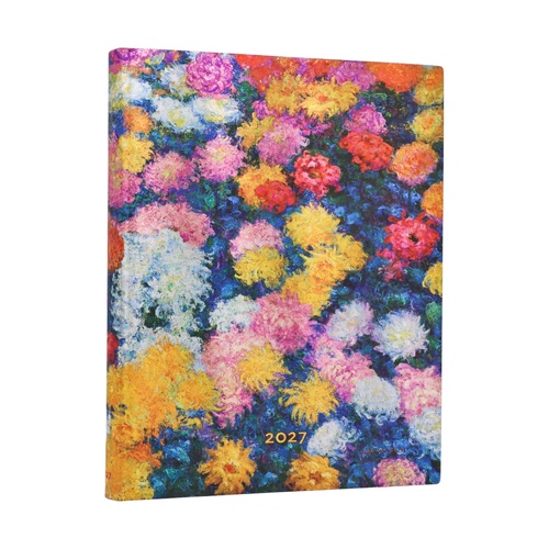 2027 Diary Paperblanks Monet's Chrysanthemums Ultra Day-At-A-Time Day Flexi Softcover