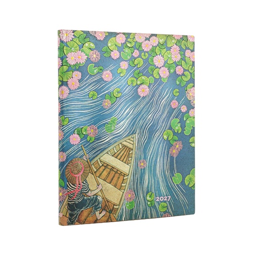 2027 Diary Paperblanks Lotus River Ultra Week-At-A-Time Vertical Flexi Softcover