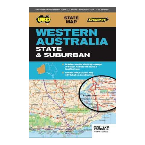 UBD Gregory's Western Australia State & Suburban Map 670 16th ed  9780731932061