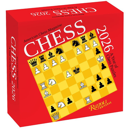 2026 Calendar Chess: A Year of Chess Puzzles Day-to-Day Boxed, Rizzoli Universe AM48036